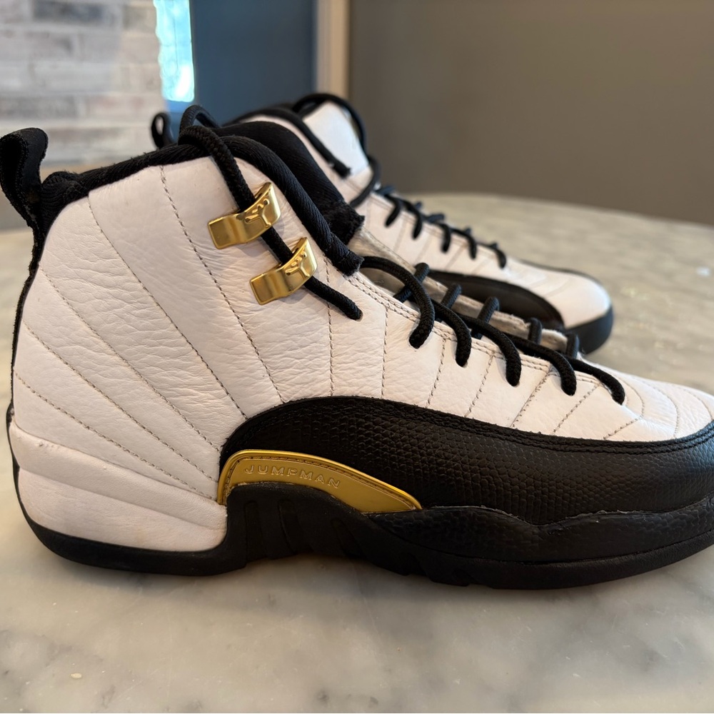 Jordan 12 Retro Taxi Kids Nike High Top Sneakers